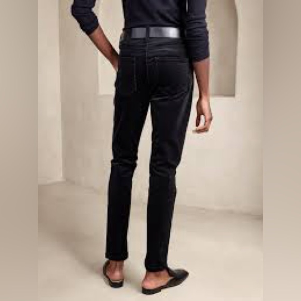 Banana Republic Corduroy Pants Womens 33 Long High Rise Skinny  Black NWT - Picture 2 of 6